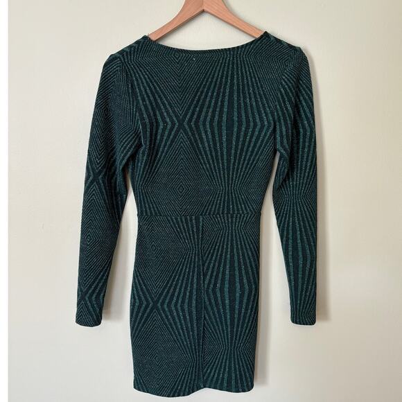 Francesca's Aubrey Glitter Dress Knit Mini Size Small - Picture 6 of 10